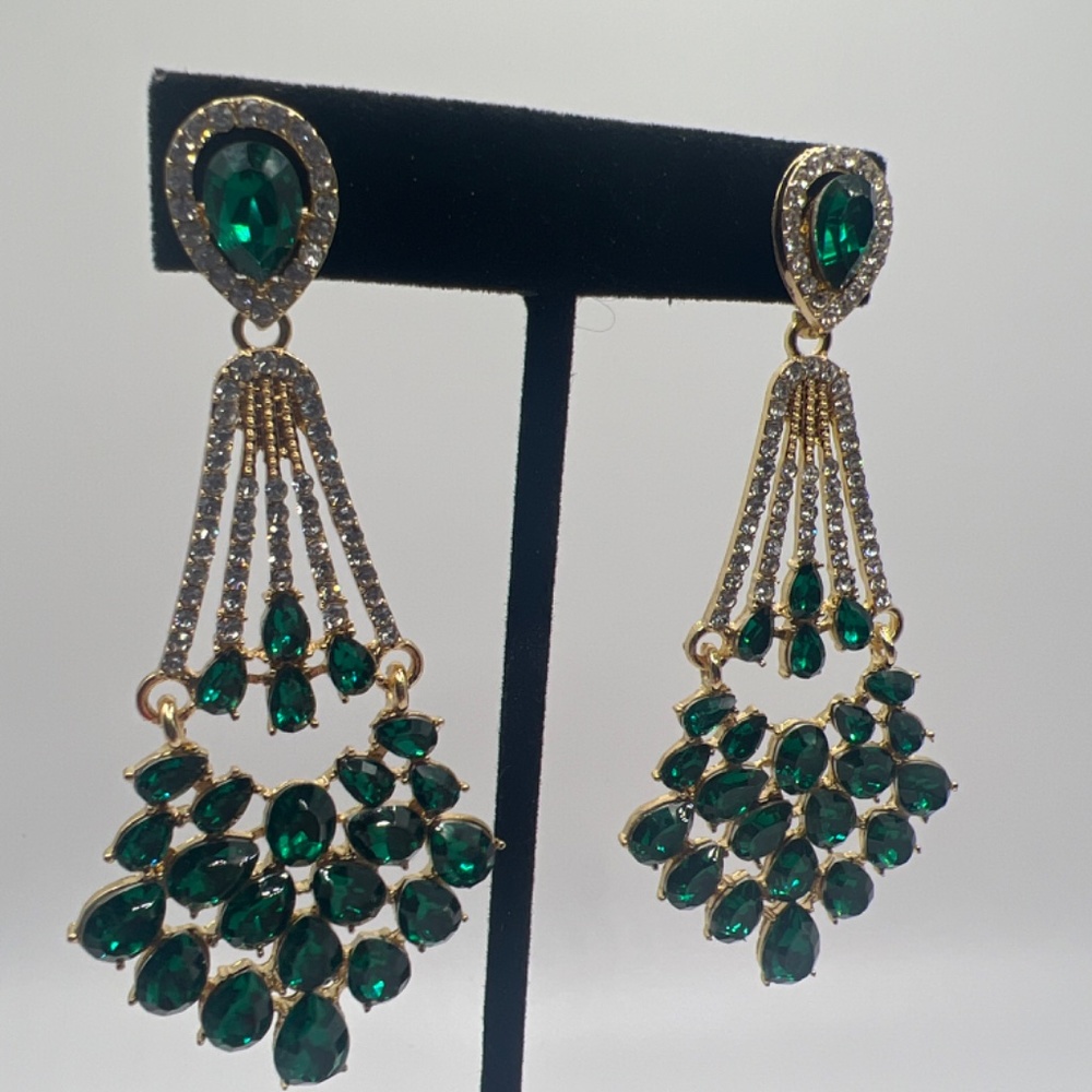 Gem Statement Earrings - image 3